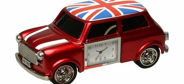 Shudehill Miniature Union Jack British Red Mini Cooper Novelty Clock