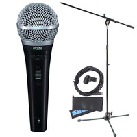 Shure PG58 With Boom Mic Stand and Cable