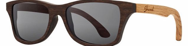 Shwood Canby Walnut/Oak Temple Sunglasses - Grey