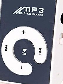 SIB STOREINBOX White Mirror Clip USB Digital Mp3 Music Player Support 8GB SD TF Card With Slot