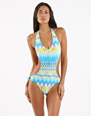 Sie Lei Mare Talia Cut Out Swimsuit - Turquoise