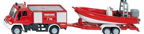 Siku Unimog Feuerwehr mit Boot Unimog Fire Engine with Boat Siku Super