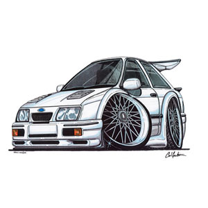RS Cosworth - White Kids T-shirt