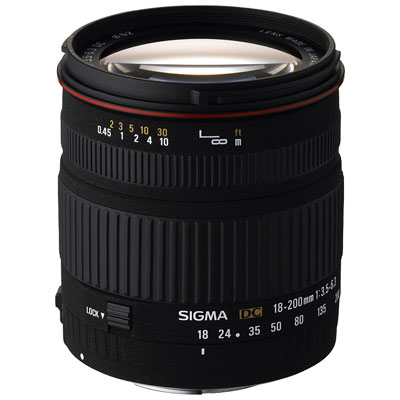 Sigma 18-200mm f3.5-6.3 DC Lens - Canon Fit