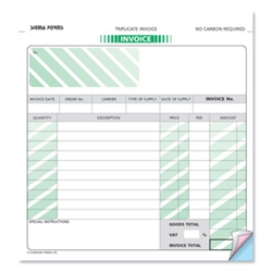 Sigma Invoice Set Business Form 3 Part Set Ref