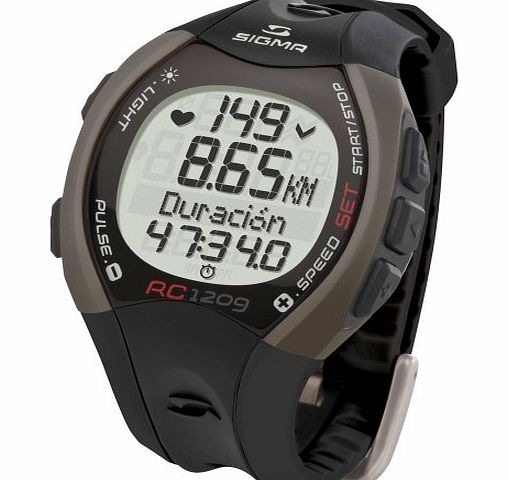 Sigma RC1209 Heart Rate Monitor - Grey, One Size