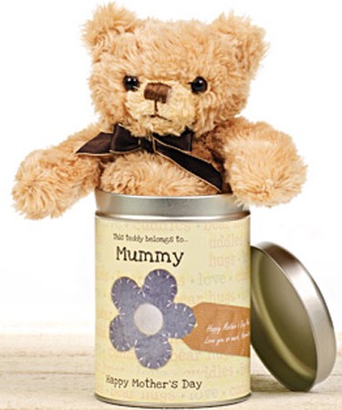 Personalised Mothers Day Teddy in a Tin