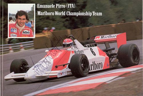 Emanulele Pirro F3000 #6 Sticker Signed