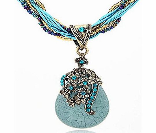 Signore - Signori Handmade Antique Tear Drop Necklace, Vintage Costume Jewellery