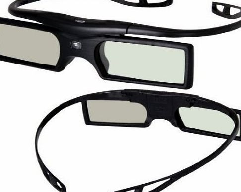 Signstek 2 Pack 2014 Newest Version Detachable 144Hz 3D Active Shutter Glasses for DLP-Link 3D Projector