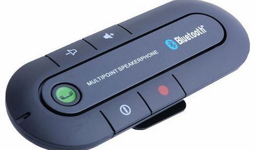 Signstek Portable Multipoint Wireless Handsfree Bluetooth Sun Visor In-Car Speakerphone Car Kit *Black*