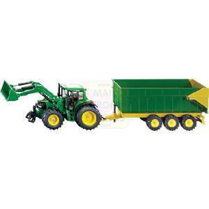 Siku John Deere Tractor Loader and Trailer 1 87 Scale