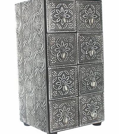 SIL Embossed Wooden 8 Drawer Box