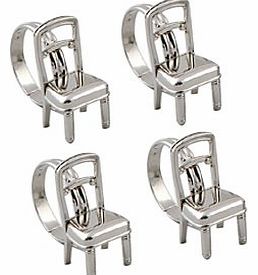 Silea 44/4517 Set of 4 Zinc Plated Nickel Mark Round Chairs