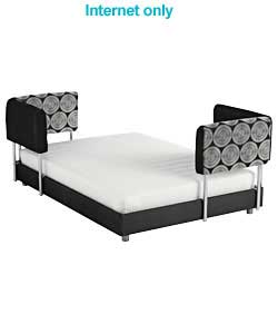 silentnight 4ft 6in Slatted Base Chillout Bed - Black