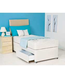 silentnight Elliot Microquilt Single Divan - 2 Drawer