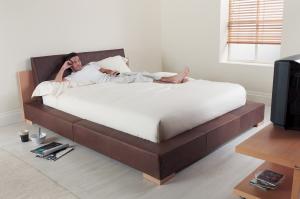 Silentnight Hibernate Walnut Leather 5ft king