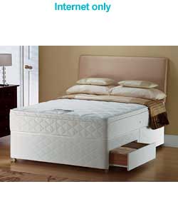 silentnight Kingsize Memory 2100 Divan - 2 Drawers