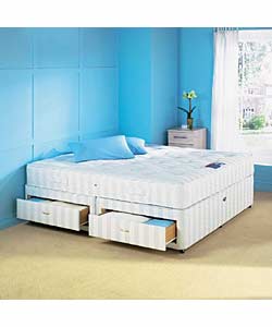 SILENTNIGHT Miracoil Latex Super King Size 2 Drawer Divan
