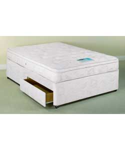 Montreal Cushion Top Double Divan - 2 Drawer
