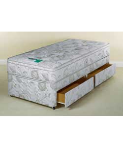 silentnight Montreal Cushion Top Single Divan - 2 Drawers