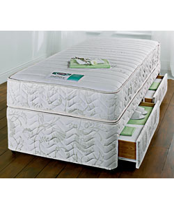 silentnight Montreal Micro Quilt Single Divan - 2 Drawers