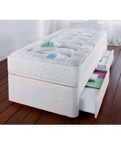 Rebecca Tufted Single Divan - 2 Drawers