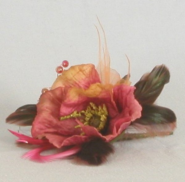 Silk Bouquets Antique Poppy Corsage