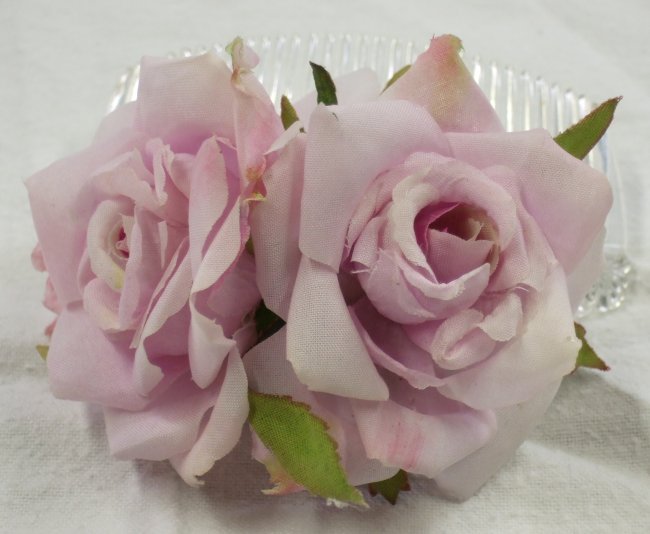 Silk Bouquets Pink Rose Hair Slide