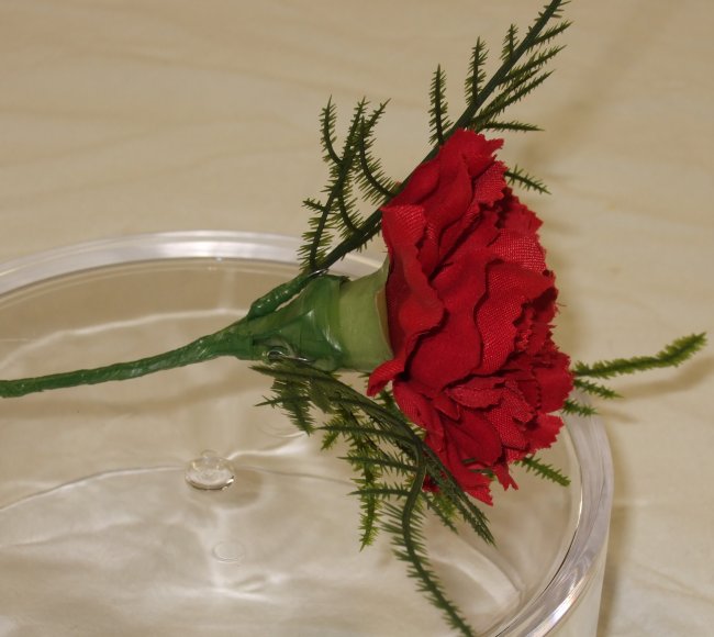 Silk Bouquets Red Carnation Buttonhole