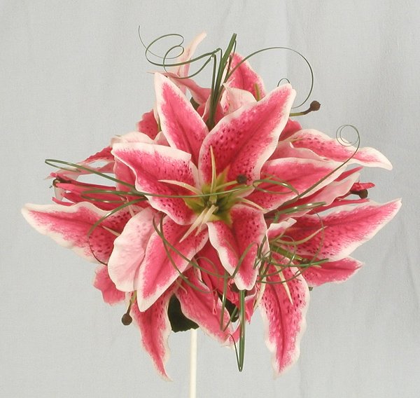 wedding flowers lilies. Silk Bouquets Stargazer Lily