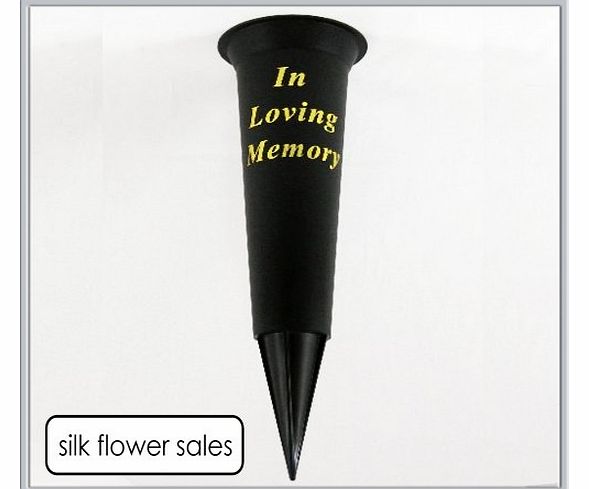 SILK FLOWER SALES Funeral In Loving Memory grave flower vase funeral spike pot