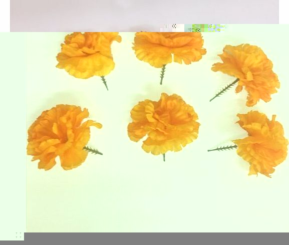 silk flowers 144 Orange carnation picks artificial silk flowers, wedding buttonholes, funeral tributes FREE P