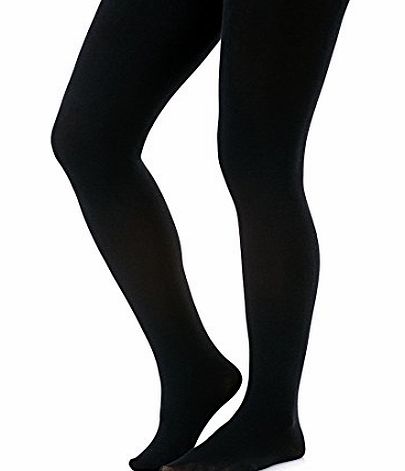 Silky Warm and Cosy 200 Denier Thermal Fleece Tights, Black, XL