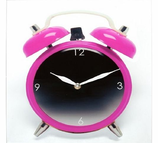 Wall Clock Twinbell Glass, Pink