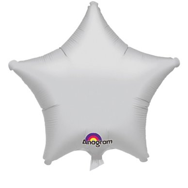silver 19 star foil single balloon