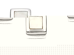 4mm Mother of Pearl Square Stud Earrings 060442