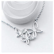 Silver Abstract Butterfly Necklace