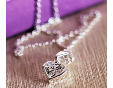 SILVER and Cubic Zirconia Heart Shaped Pendant