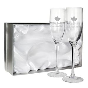 SILVER Anniversary Pair of Flutes