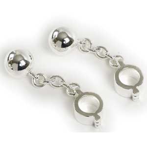 Silver Ball and Chain Cufflinks