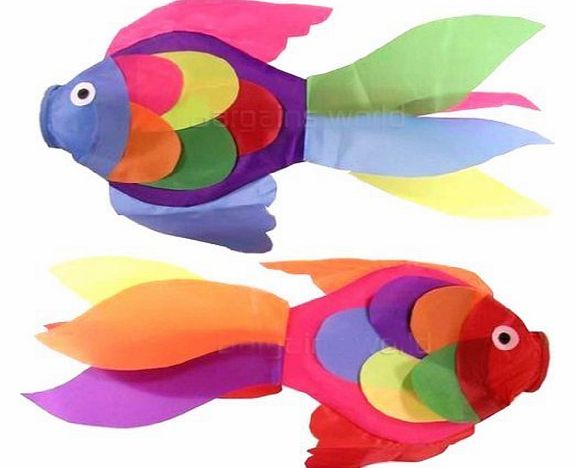 Silver Bullet Trading Fish Windsock, Scaled Pattern. Festival Flag. Tent Marker.