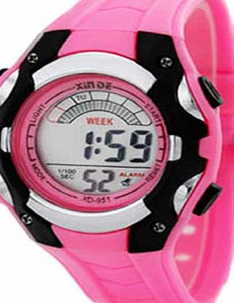 Ladies Girls Boys Digital Sports Watch. Water Resistant, Stopwatch, Alarm, Backlight, Day, Date. - B