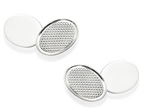 silver Chain Link Cufflinks 014738