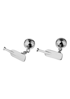 SILVER Cricket Bat and Ball Cufflinks