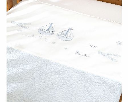 Silver Cross Coverlet Vintage Blue 2014