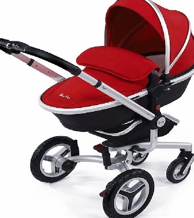 Silver Cross Surf 2 Pram Silver/Chilli