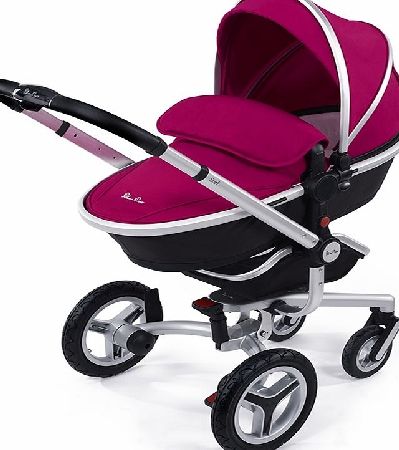 Silver Cross Surf 2 Pram Silver/Raspberry