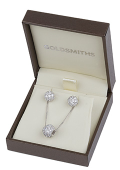 Cubic Zirconia Pendant and Earrings Set