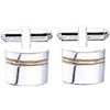 SILVER Cufflinks With Gold Plate Detail